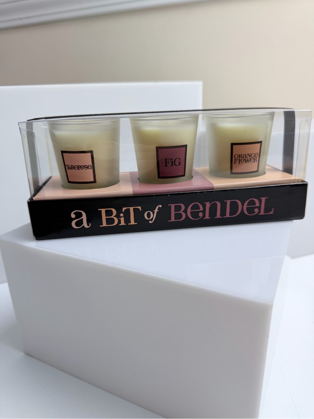 Henri Bendel A Bit of Bendel Candle Trio Set NWT Fig, Orange Flower & Tuberose